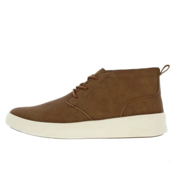 IZOD Palmer Men\'s 11 Chukka Boots Brown Leather Round Toe Lace-up Shoes Sneaker